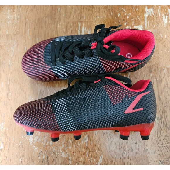 New Kids Cleats Size 11 Dream Pairs Red Black and Gray - Picture 2 of 7